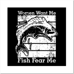 Women Want Me Fish Fear Me Posters and Art